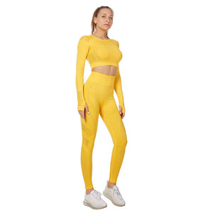 Women's Long Sleeve Yoga Set - Plus Size Activewear Mimarta