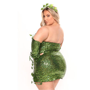 New Halloween Costume for Adults with Sequins and Gloves Mimarta