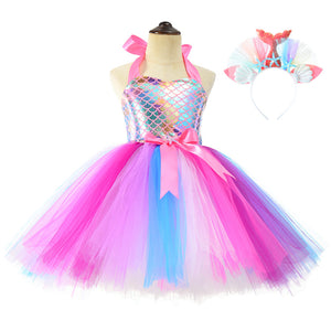 Mermaid Princess Tutu Dress for Baby Halloween Party Mimarta