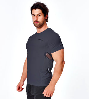 Conceal Carry Shirts for Men - Holster Tank Top - Everyday Concealed Carry Compression Shirt Black (M) Mimarta