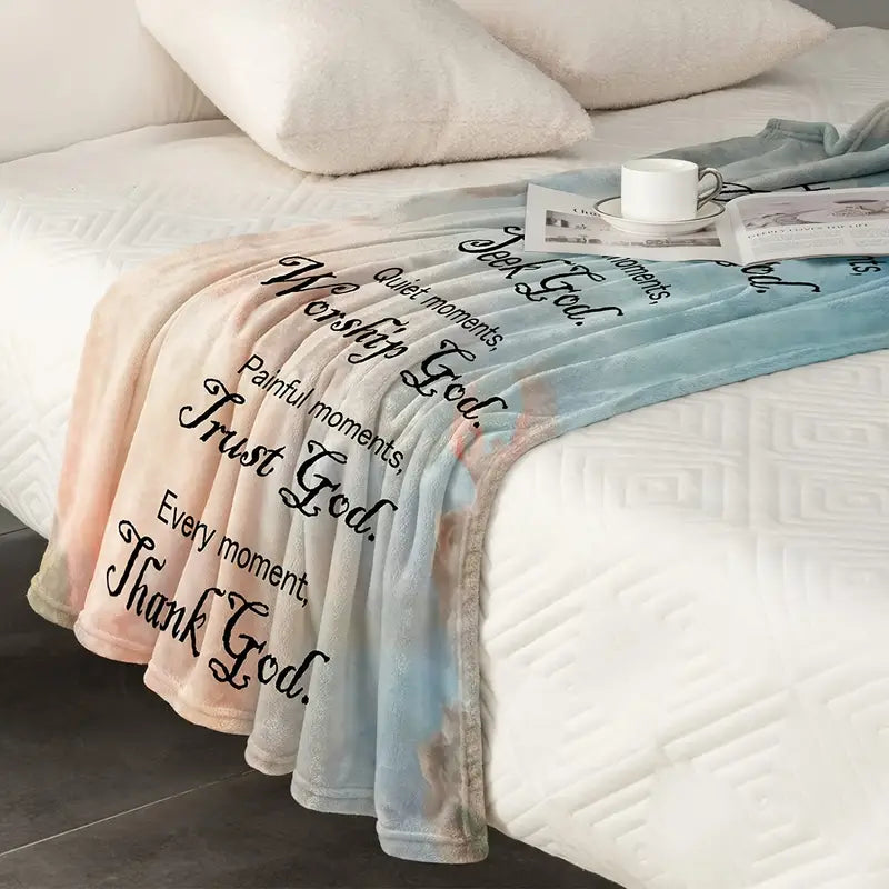 Christian Bible Verse Blanket for Women - Soft Plush Throw Mimarta