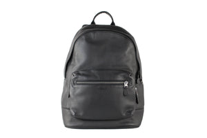 Coach Men's West Large Black Leather Backpack Shoulder Bookbag Mimarta
