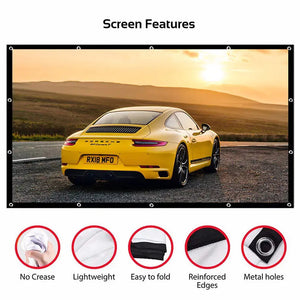 Portable Projector Curtain For Home Cinema & Office Rieworkes