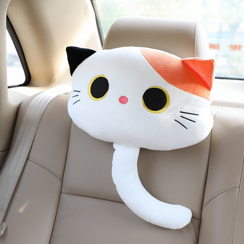 Cute Cartoon Cat Car Headrest and Neck Support Pillow Mimarta