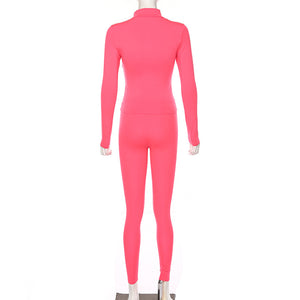 2019 Women's Fluorescent Long Sleeve Yoga Set Mimarta