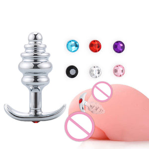 Metal Threaded Anal Plug for Adult Pleasure Mimarta