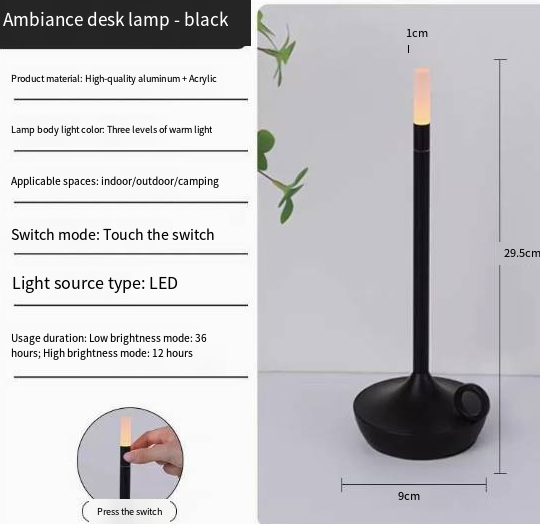 Modern Minimalist LED Vintage Candle Table Lamp Mimarta