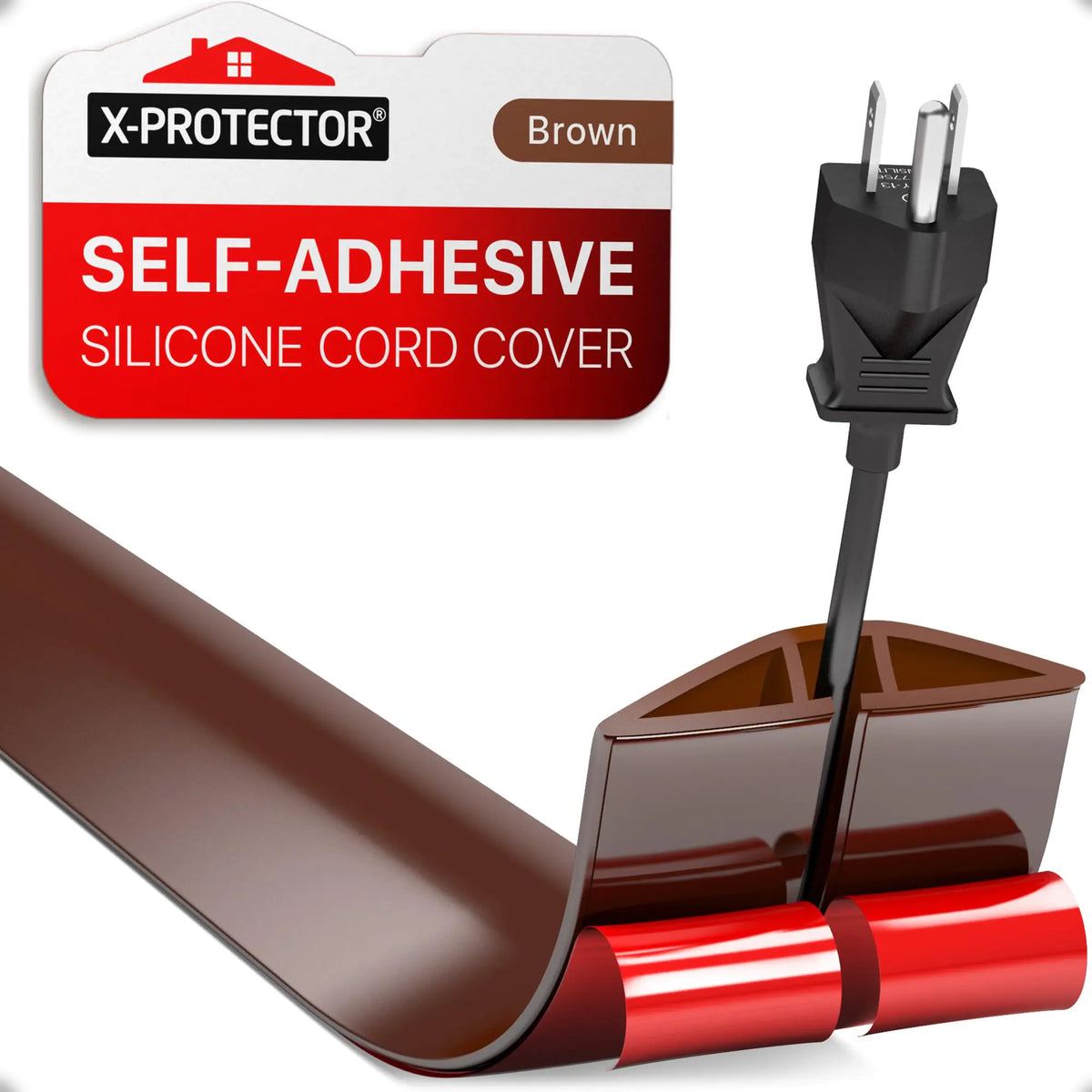 Floor Cord Cover X-Protector - 5’ Overfloor Cord Protector - Self-Adhesive Power Cable Protector - Silicone Cord Protector - Ideal Extension Cord Cover to Protect Wires On Floor (60 in) Mimarta