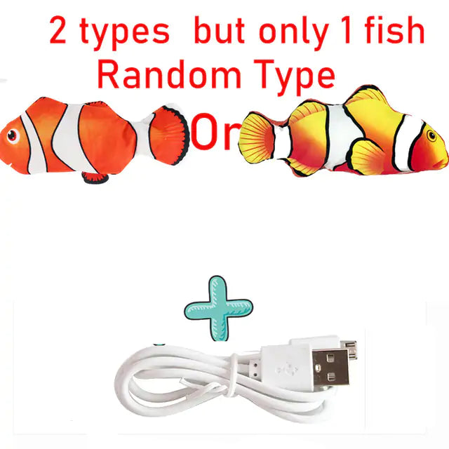 Cats USB Charger Interactive Toy Fish Rieworkes
