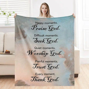 Christian Bible Verse Blanket for Women - Soft Plush Throw Mimarta