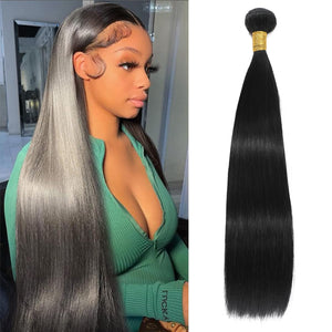 12A Human Hair Bundles Straight 24 Inch Single Bundle Human Hair 100% Unprocessed Brazilian Virgin Hair Bundles Deals Human Hair Weave Bundles Human Hair Extension Natural Color Mimarta