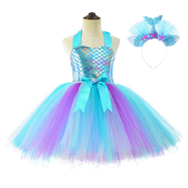Mermaid Princess Tutu Dress for Baby Halloween Party Mimarta