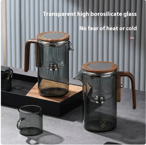 Elegant Glass Teapot & Tea Set with Water Separation Rieworkes