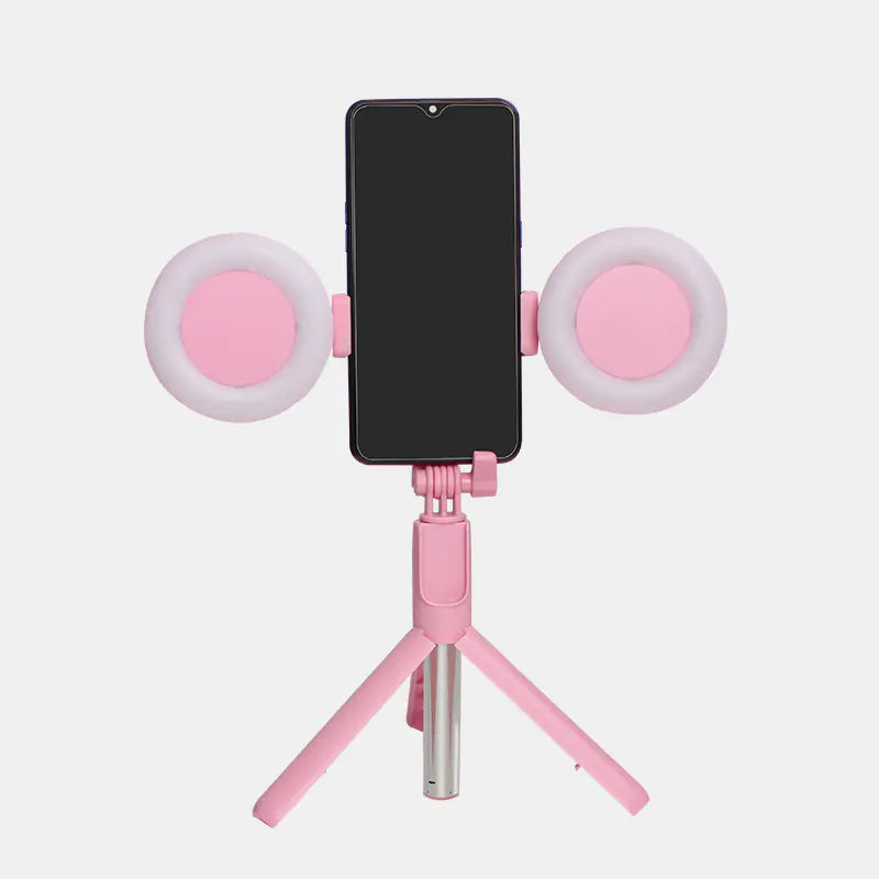 J861 Dual Light Bluetooth Selfie Stick with Tripod & LED Ring Light Mimarta