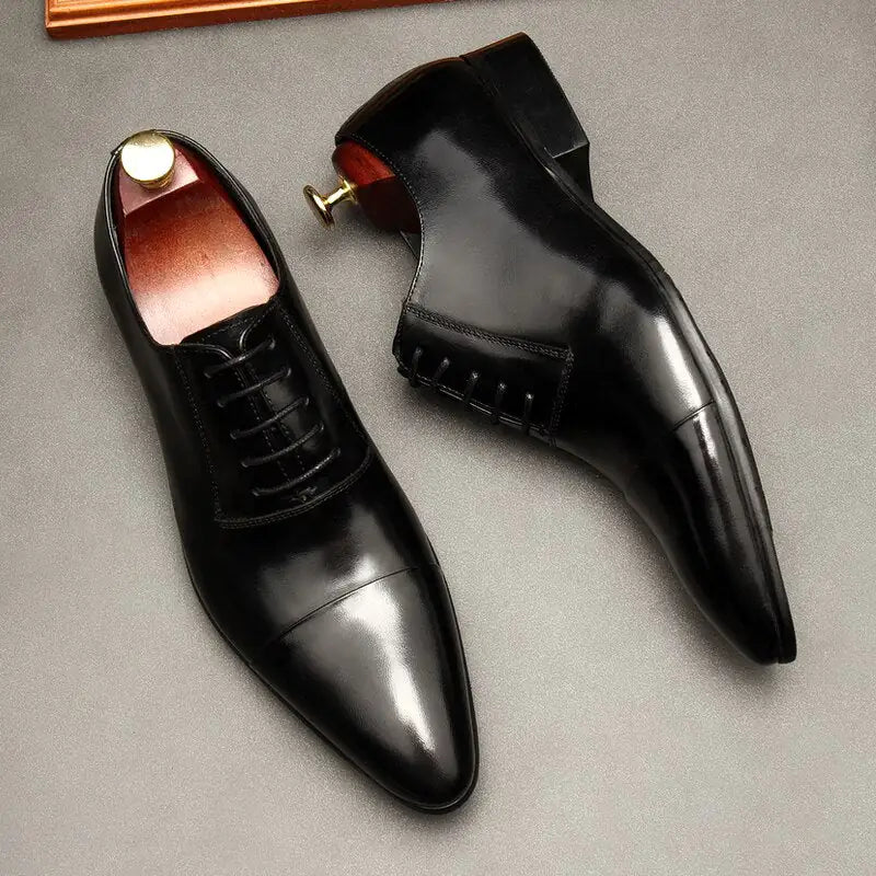 Luxury Red bottom Leather Oxford Shoes For Men Rieworkes