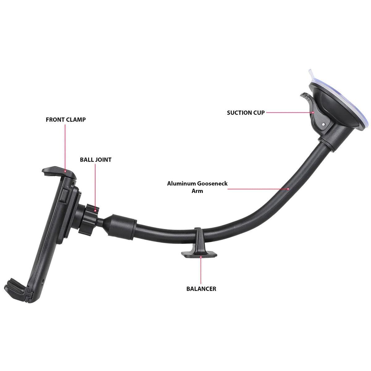 360° Universal Car Windshield Holder Desktop Mount For Cellphone Tablet iPad GPS Rieworkes
