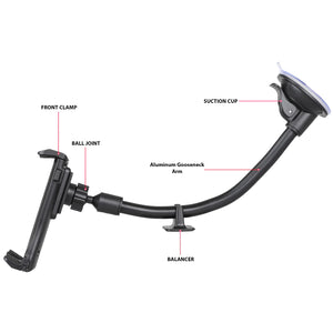 360° Universal Car Windshield Holder Desktop Mount For Cellphone Tablet iPad GPS Rieworkes