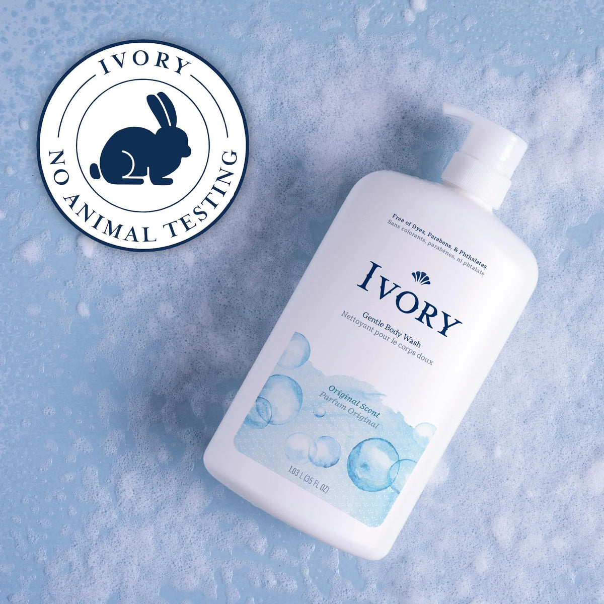 Ivory Gentle Body Wash, Designed for the Whole Family, Free of Dyes Heavy Perfumes Parabens Phthalates &amp; Silicones, Original Scent, 35 oz 35 Fl Oz (Pack of 1) Rieworkes