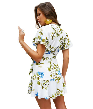 V-Neck Butterfly Sleeve Dress Rieworkes