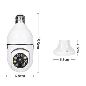360° 1080P IP E27 Light Bulb Camera Wi-Fi IR Night Smart Home Wireless Security Rieworkes