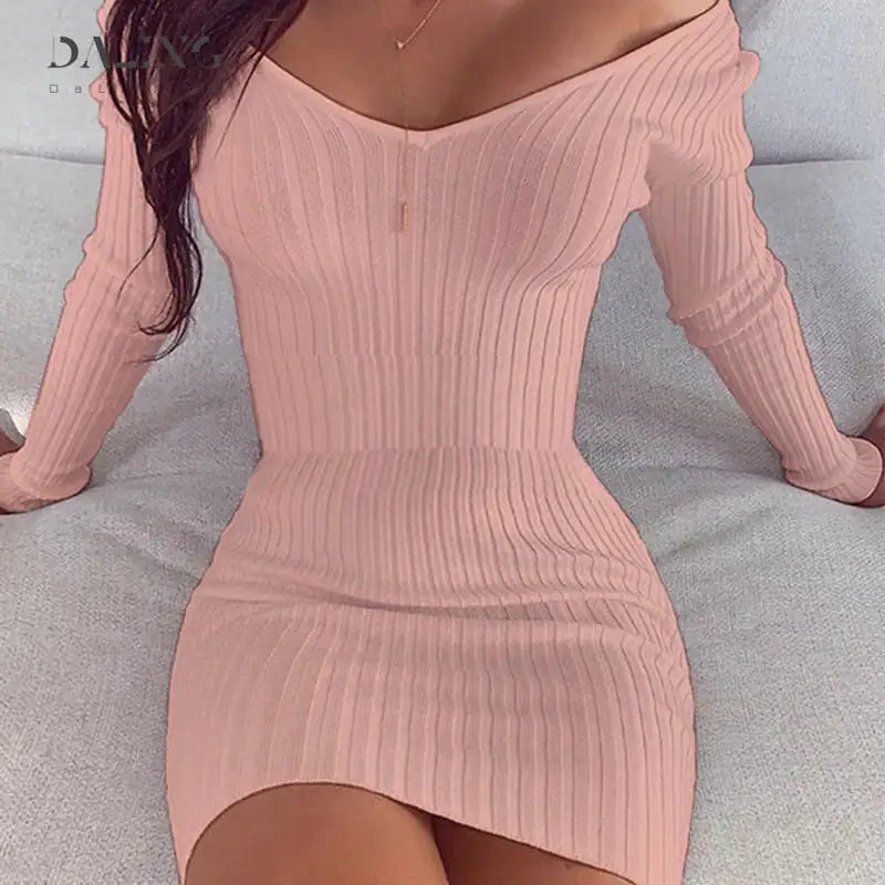 Warm &amp; Sexy Off Shoulder Sweater Dresses Rieworkes