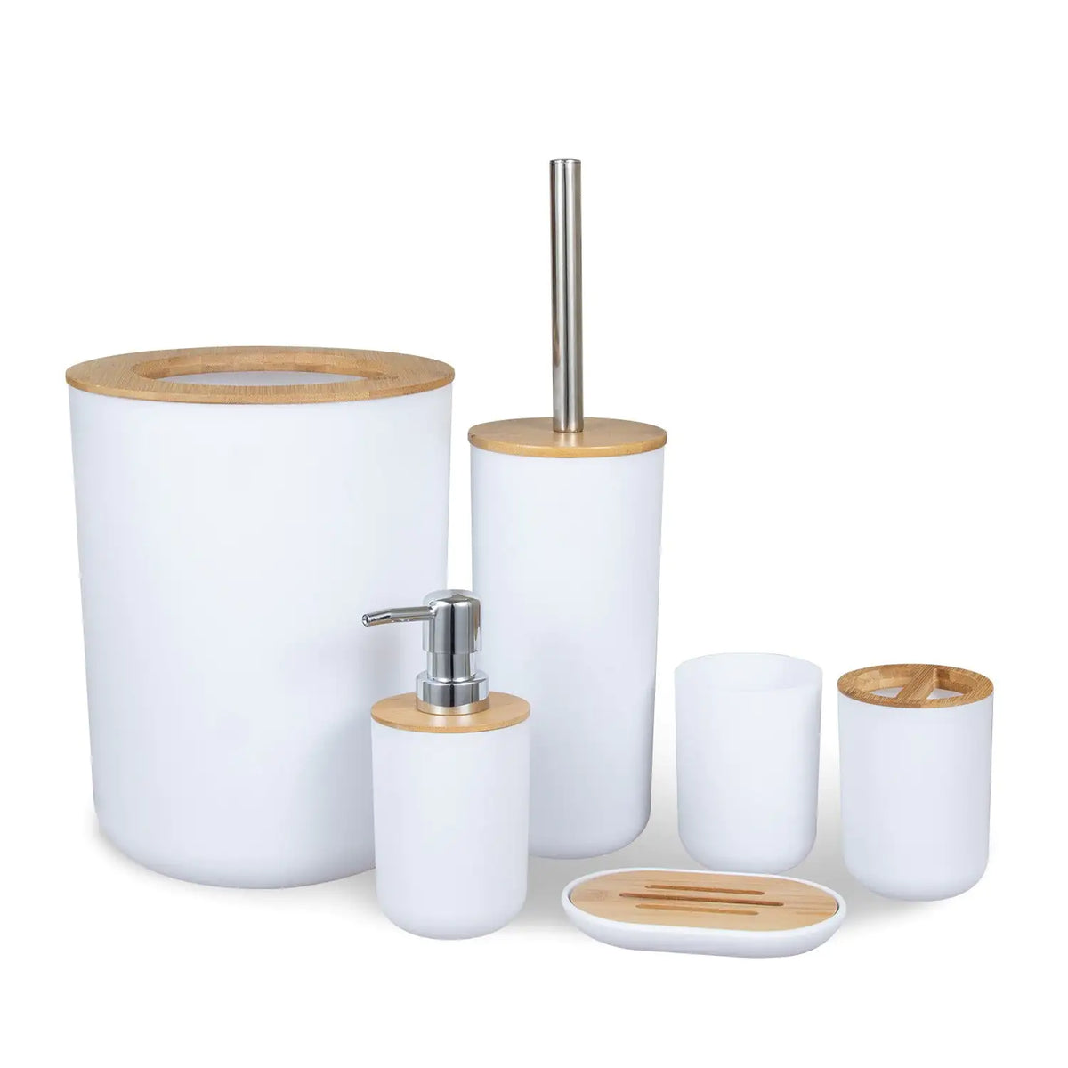 Light Luxury Bamboo Wood Bathroom Set Rieworkes