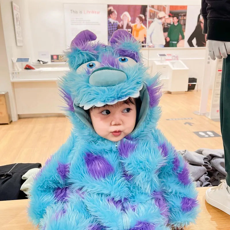 Cute Animal Baby Jumpsuit With Hooded Zipper Mimarta