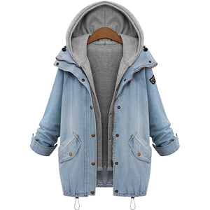 New Women's Autumn Winter Loose Denim Jacket Set Mimarta