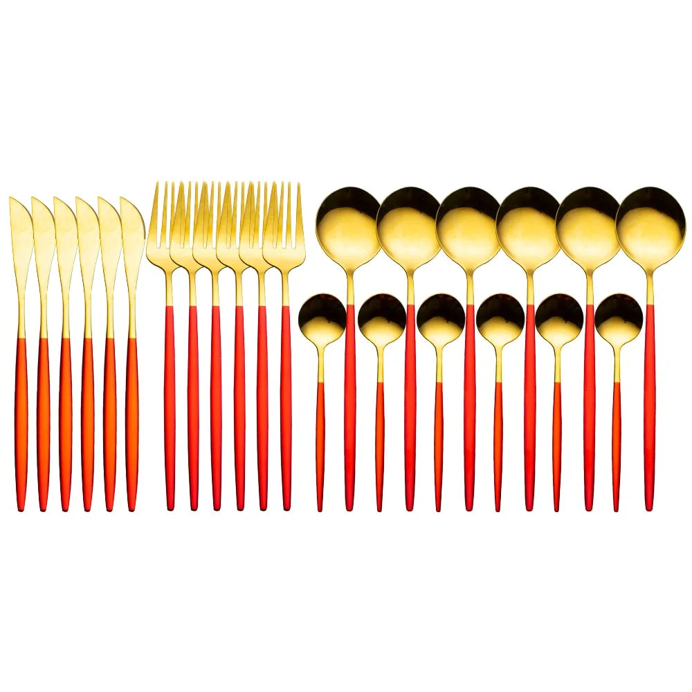 24 Pieces Luxury Cutlery Set Rieworkes