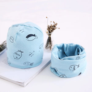 Autumn Winter Baby Cotton Scarf & Hat Set (Wholesale) Mimarta