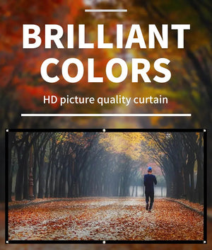Portable Projector Curtain For Home Cinema & Office Rieworkes