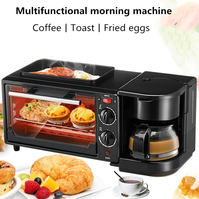 3-in-1 Breakfast Machine: Coffee Maker & Toaster Mimarta