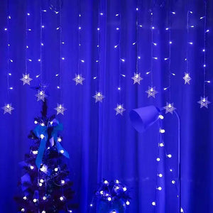 LED Snowflake Curtain Lights for Christmas & Parties Mimarta