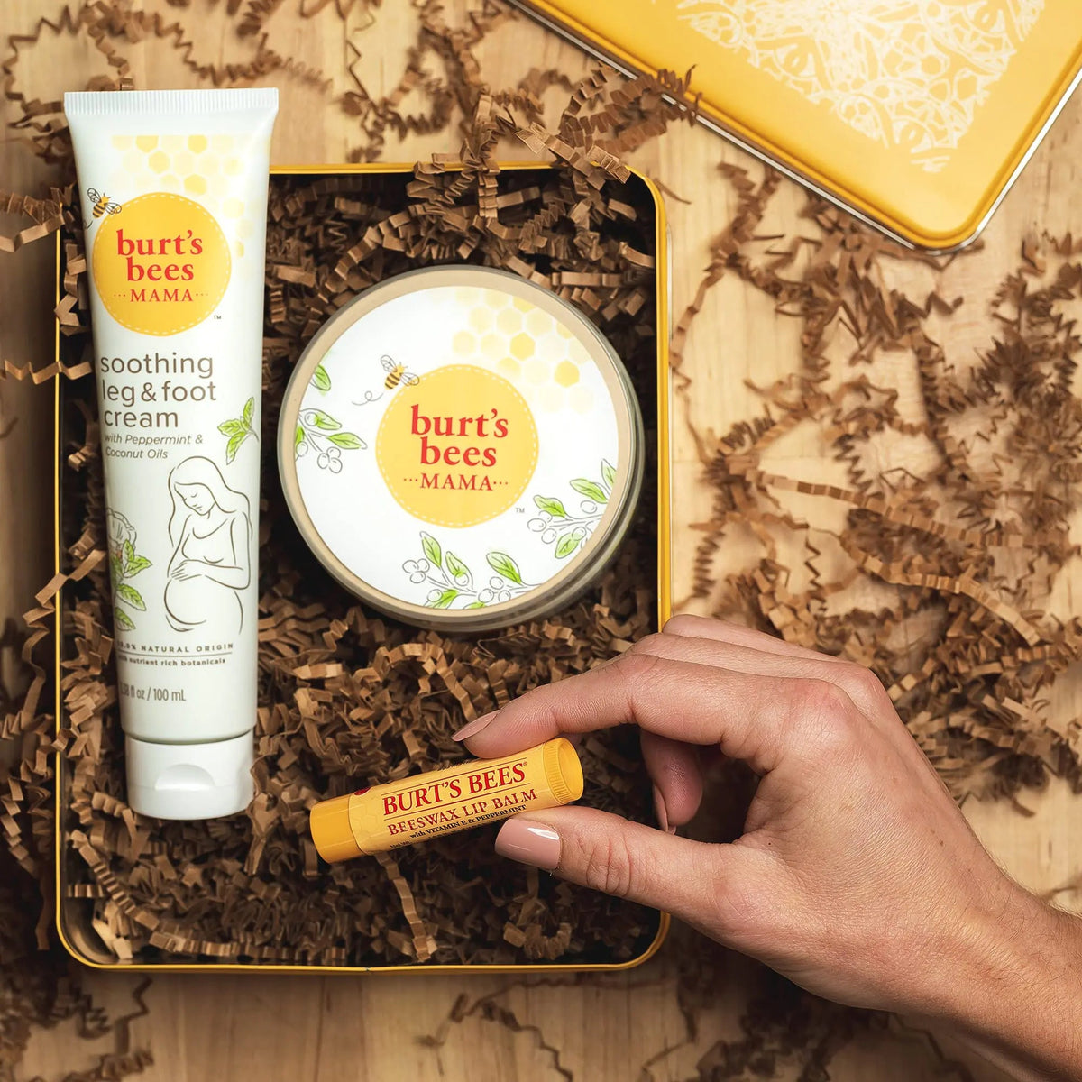 Burt's Bees Pregnancy Essentials Gifts Set, 3 Giftable Baby Shower Products &amp; Must Have Baby Registry Items, Nourishing Skincare - Mama Belly Butter, Original Lip Balm, Leg &amp; Foot Cream Mama Pregnancy Set 3 Count (Pack of 1) Rieworkes