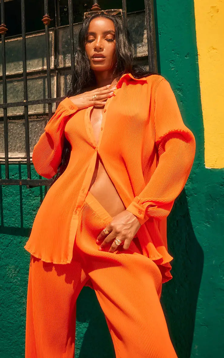 Edge Shirt &amp; Pants Set in Orange Rieworkes