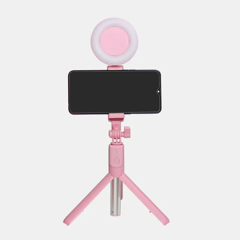 J861 Dual Light Bluetooth Selfie Stick with Tripod & LED Ring Light Mimarta
