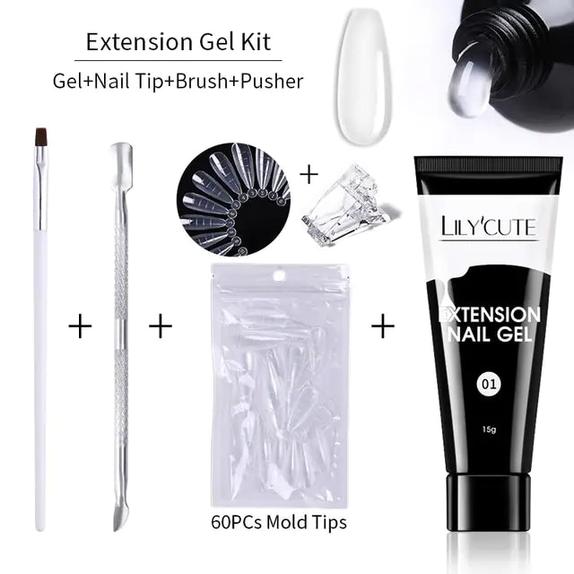 LILYCUTE Nail Extension Gel Set Rieworkes