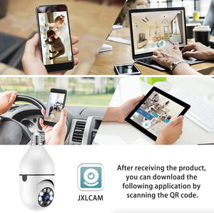 360° 1080P IP E27 Light Bulb Camera Wi-Fi IR Night Smart Home Wireless Security Rieworkes