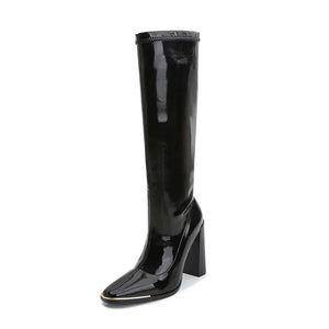 High-Tube Thick-Heeled Winter Boots for Kids Mimarta