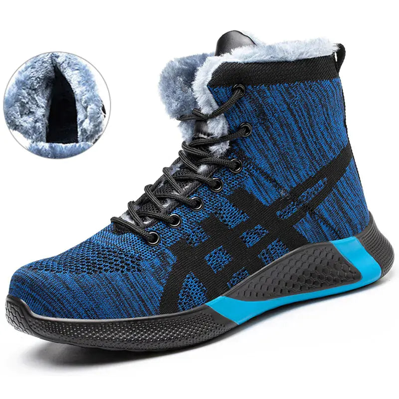 Men's Winter Plush Safety Work Boots - Warm & Breathable Mimarta