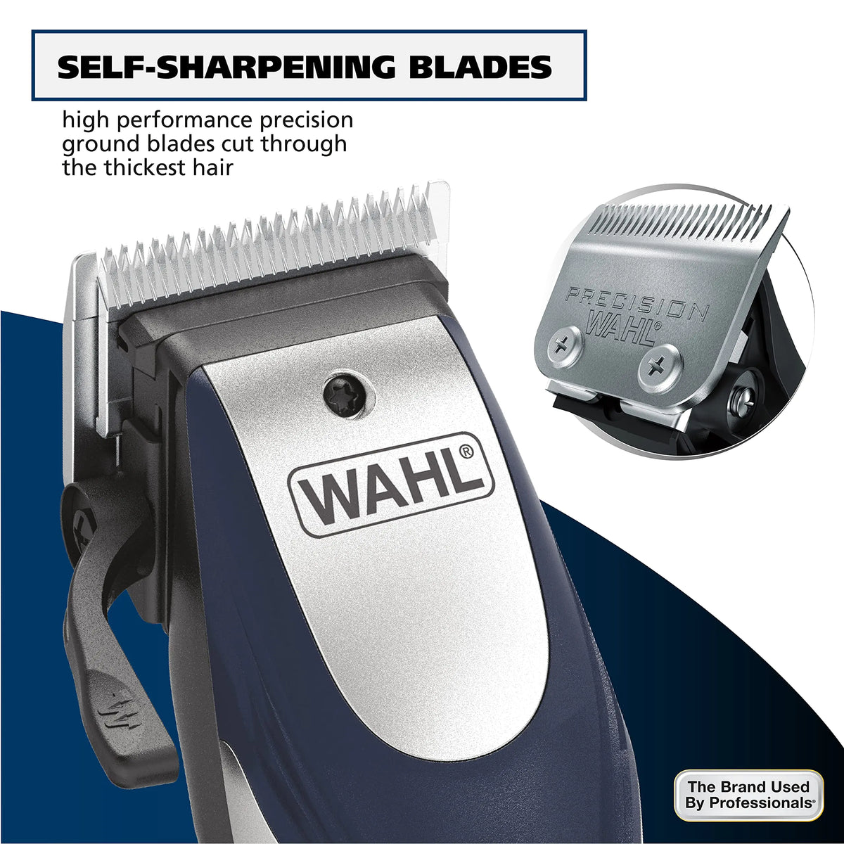 Wahl Lithium Ion Pro Rechargeable Cordless Hair Clippers for Men, Woman, &amp; Children with Smart Charge Technology for Convenient at Home Haircutting - Model 79470 Sliver 22 Piece Set Rieworkes