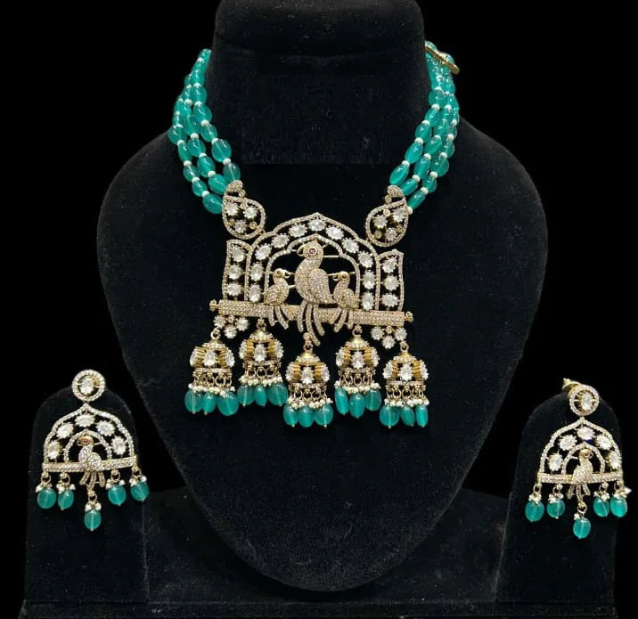 Alloy Gold-plated Blue Jewel Set Rieworkes