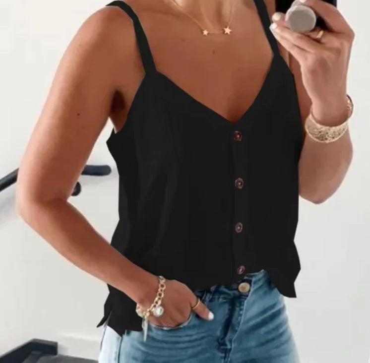 Elegant Off-Shoulder Suspender Blouse - Solid Color, Loose Fit, Stylish &amp; Comfortable Rieworkes