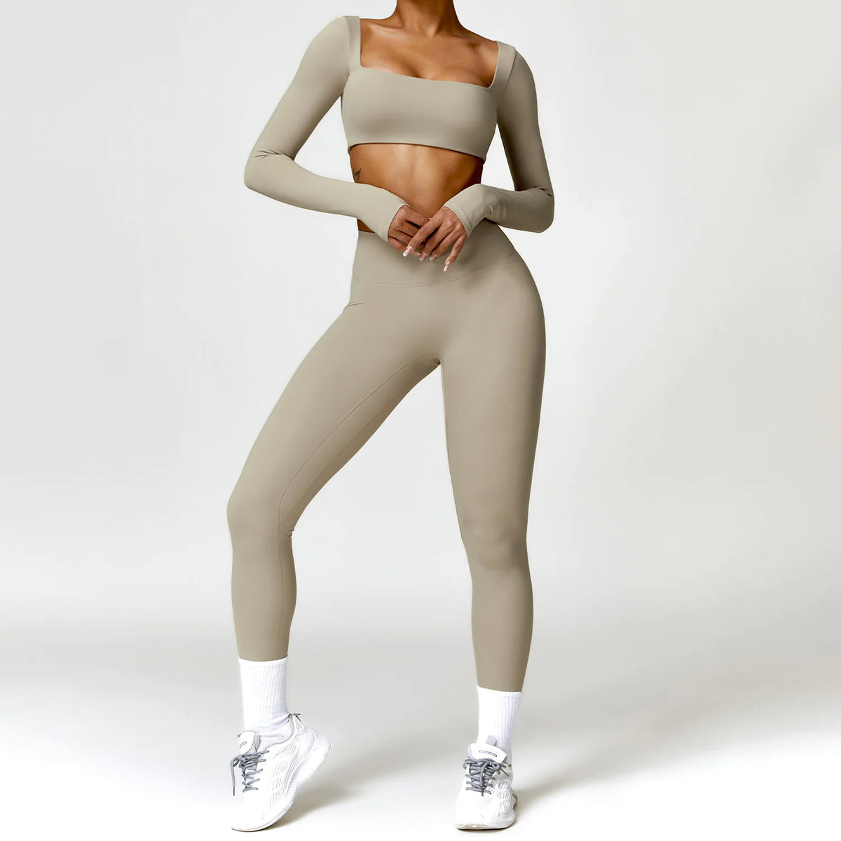 Winter Nude Feel Tight Yoga Suit Rieworkes