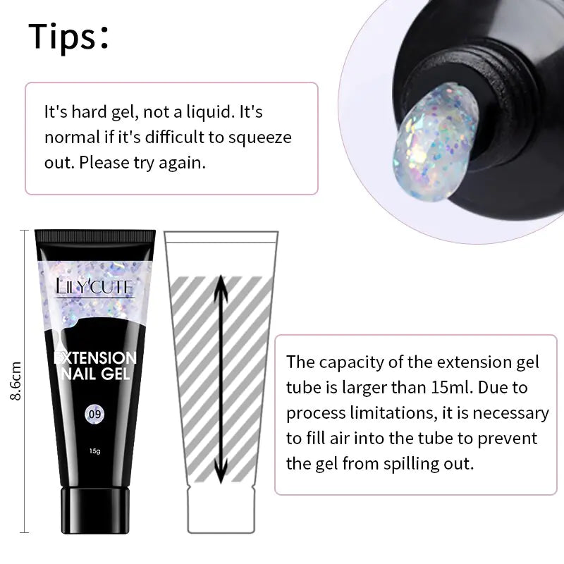 LILYCUTE Nail Extension Gel Set Rieworkes