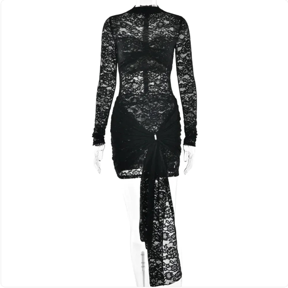 Elegant Slim Fit Lace Dress Mimarta