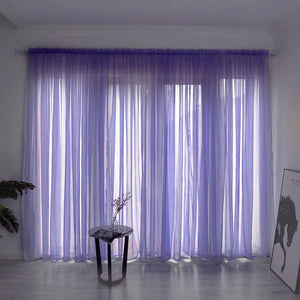 Simple And Modern Balcony Solid Color Gauze Curtain Rieworkes