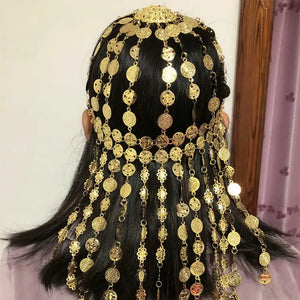 Metal Headdress for Belly Dance Stage Performance Mimarta