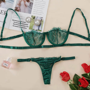 Sexy Transparent  Lingerie Set Rieworkes