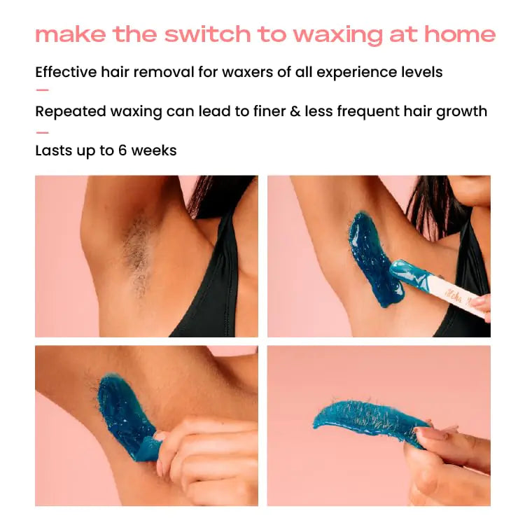 KoluaWax Premium Waxing Kit for Women - Hot Melt Wax Warmer for Hair Removal, Eyebrow, Bikini, Legs, Face, Brazilian Wax &amp; More - Machine + 4-Pack Hard Wax Beads + Accessories, Blush Rieworkes